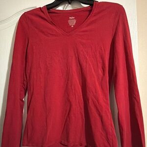 red women’s long sleeve shirt M